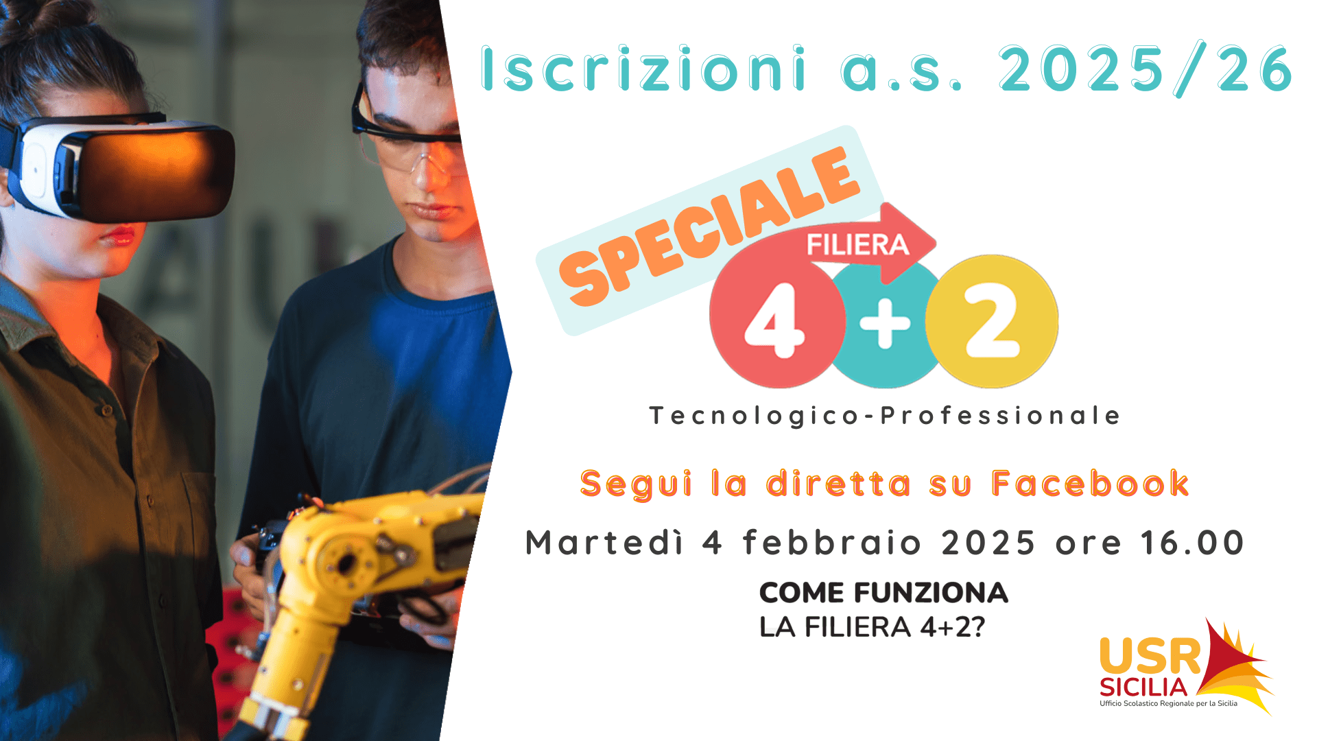 Filiera tecnologico-professionale 4+2, una diretta social per conoscere il nuovo percorso formativo